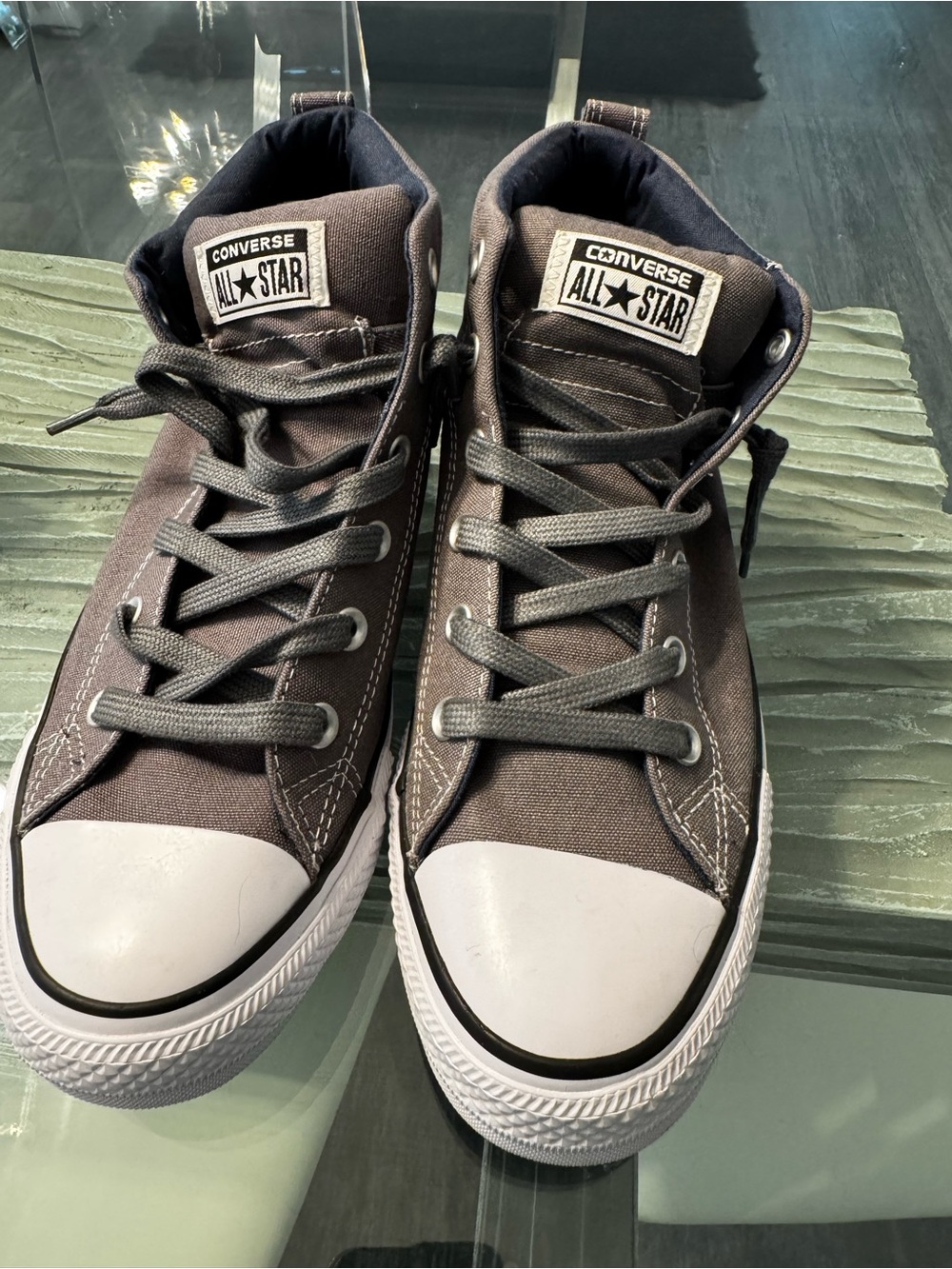 Converse Gray High-Top Canvas Sneakers